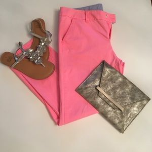 Bright pink khakis